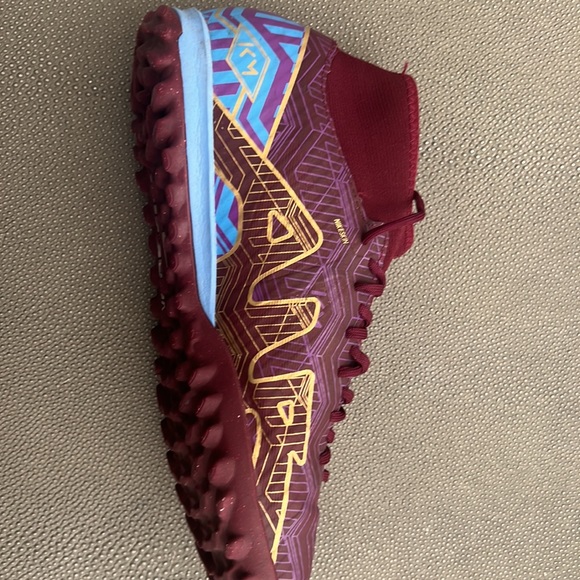 Nike Men's Zoom Mercurial Superfly 9 Academy KM TF Dark Beetroot/Gold - Mbappé - Picture 4 of 4